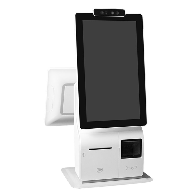 Caja registradora de autoservicio, sistema pos táctil electrónico android de 15 pulgadas con pantalla dual pos para caja registradora minorista