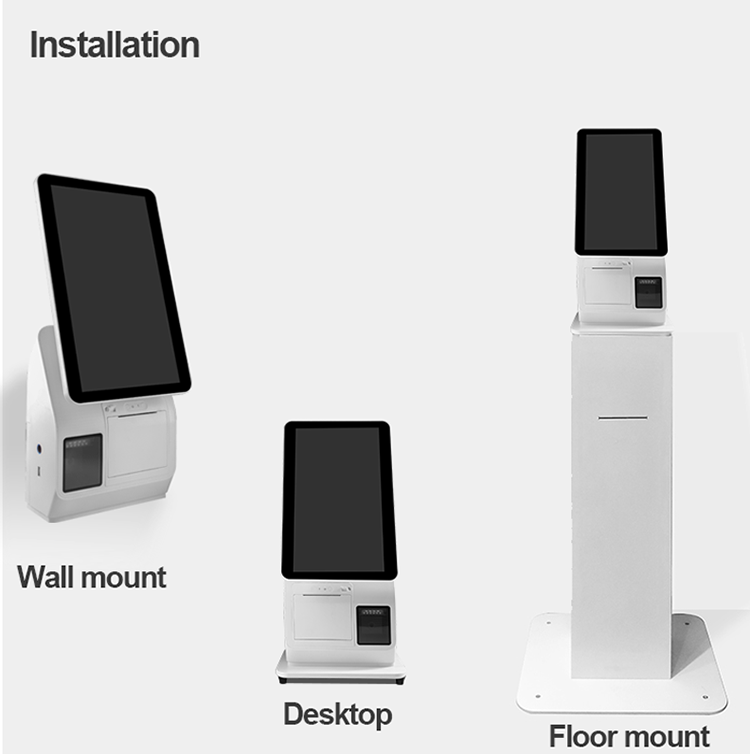 Kiosco MASUNG MS-S3 con pantalla táctil, quiosco de autopedido, máquina Pos de montaje en suelo de escritorio montada en la pared, autoservicio